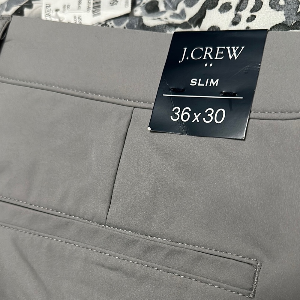 J. Crew Factory Gray Slim Chinos